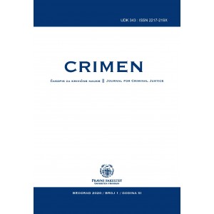 CRIMEN - ЧАСОПИС ЗА КРИВИЧНЕ НАУКЕ 1/2020